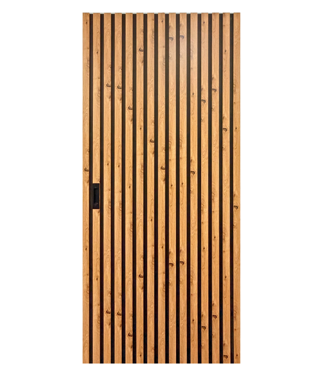Acoustic Vertical Wood Slat Barn Door (BDVS01)