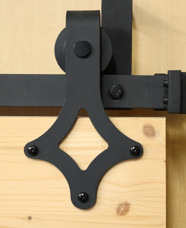 Plum Flower Side Mount No Joint Sliding Barn Door Hardware(B03)