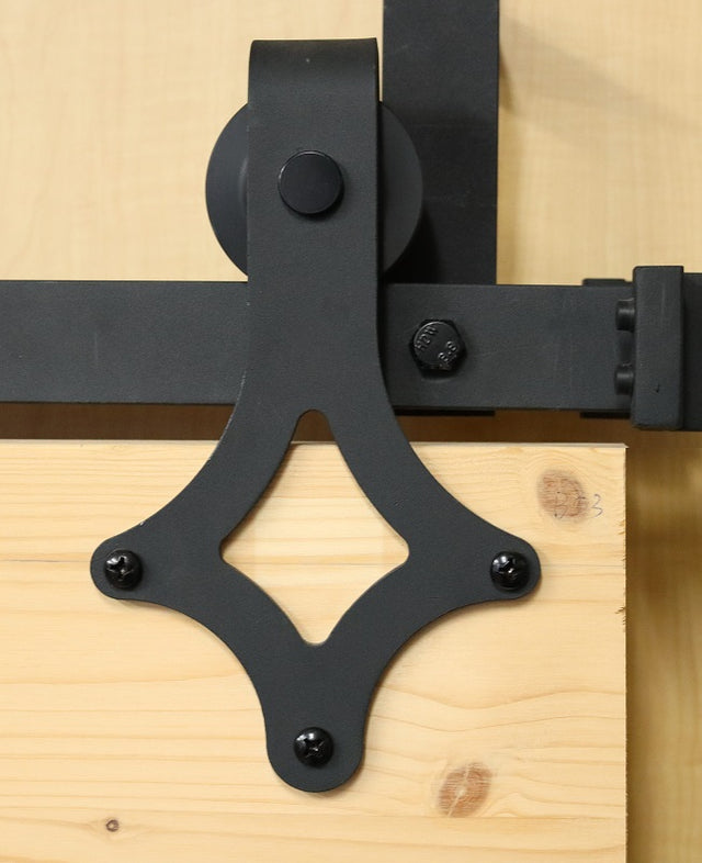 Plum Flower Side Mount No Joint Sliding Barn Door Hardware(B03)