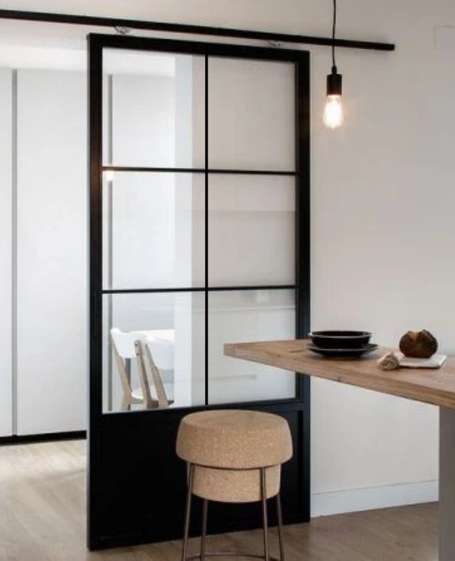 Clear Glass French Barn Door(BDS13C)