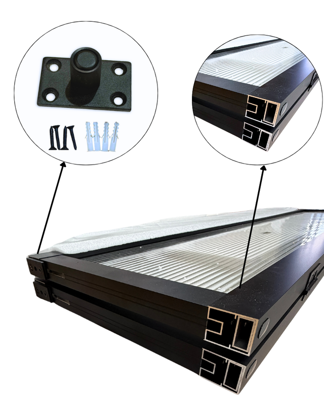 Clear Glass Bifold Barn Door (BDSBF17C)