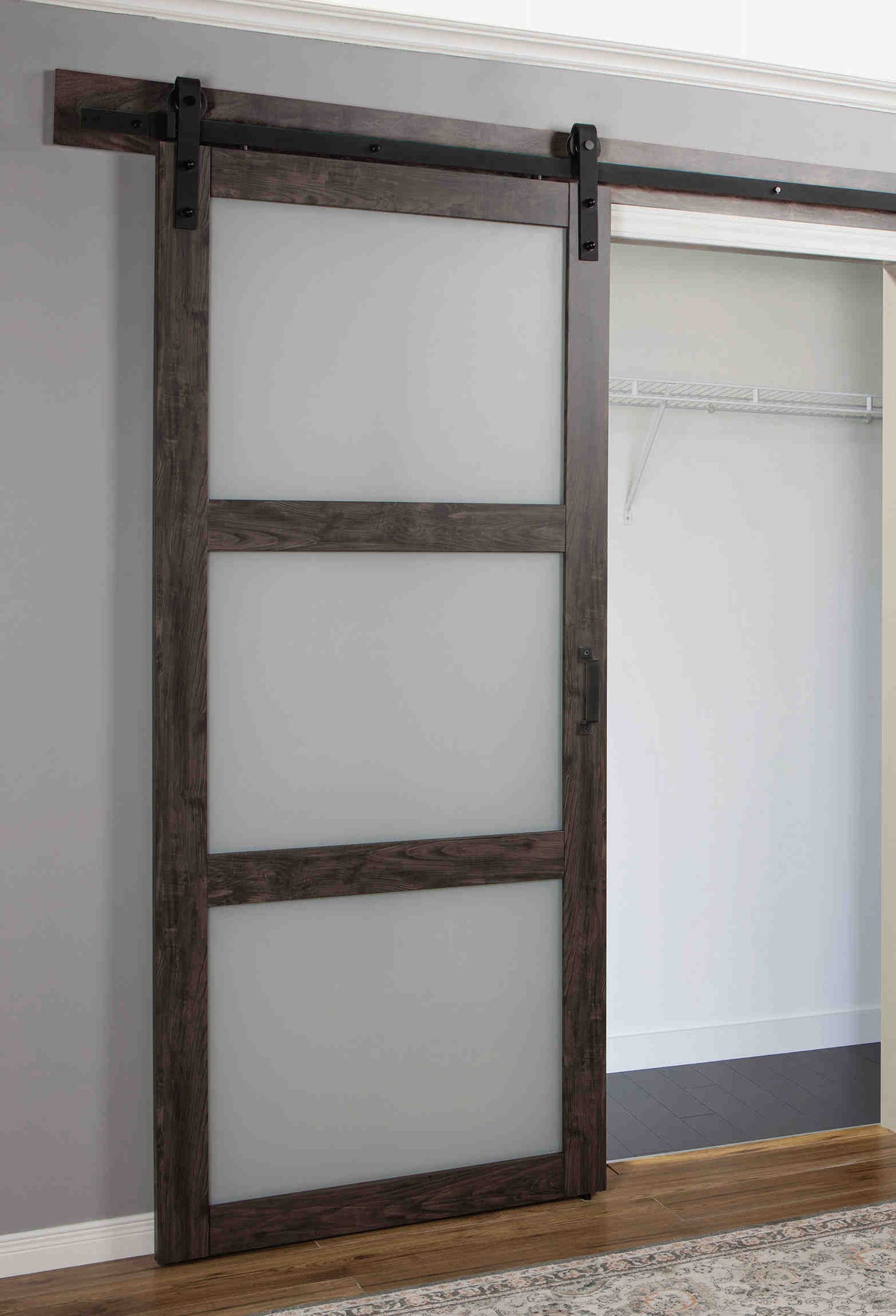 Farmhouse French Glass Barn Door BDWG03B
