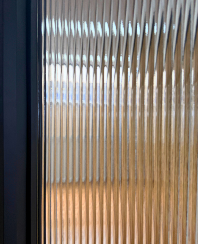 Reeded Glass Bifold Barn Door (BDSBF17R)