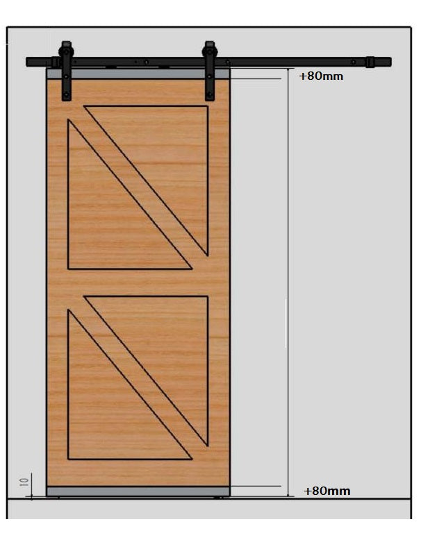 Barn door Heightening hardware (BDUP)