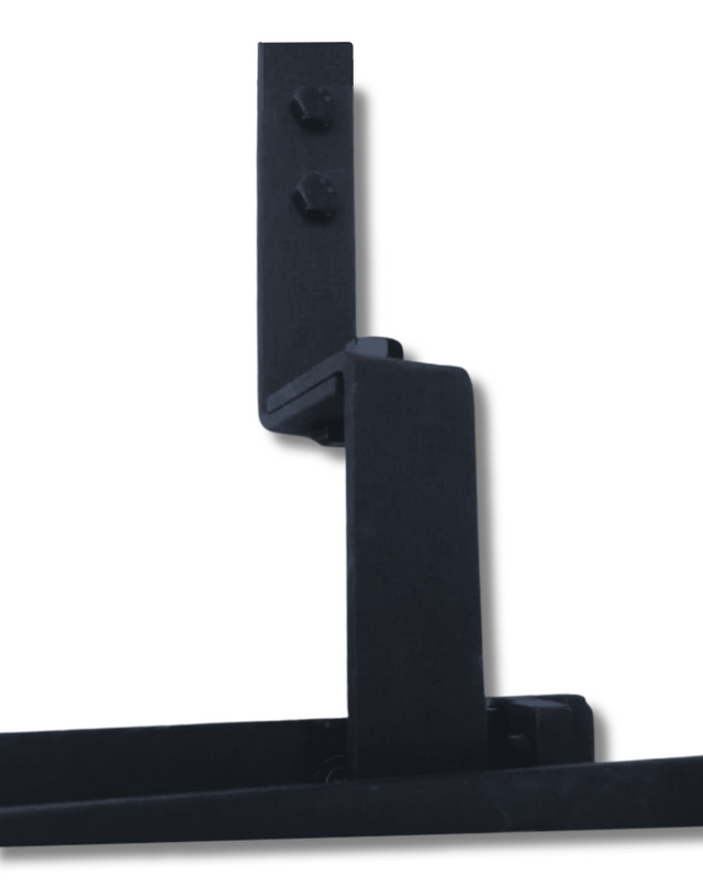 Black barn door bypass system brackets