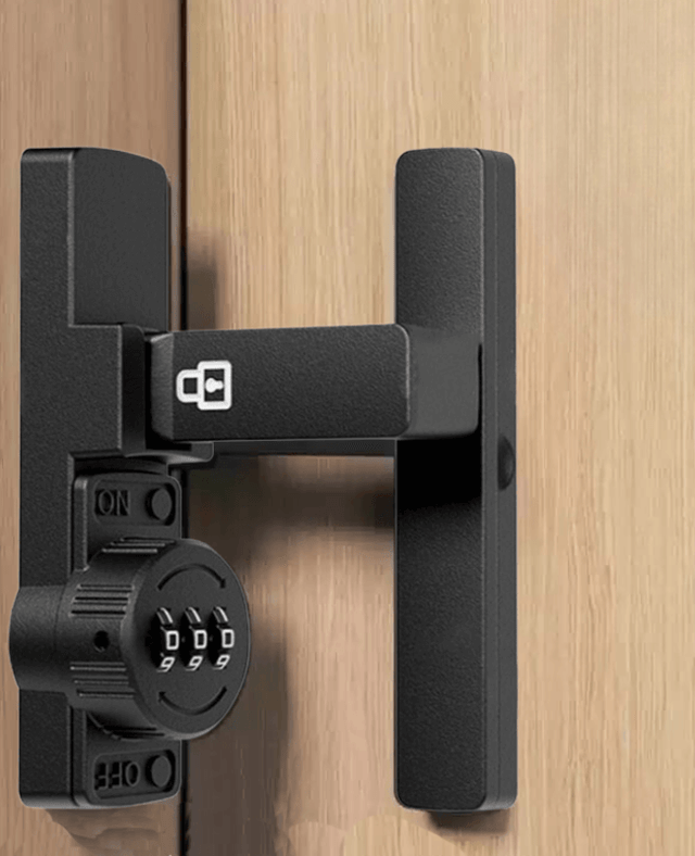 Simple Installation Matte Black Door Lock 90 Degree Sliding Door LatchDL06PW