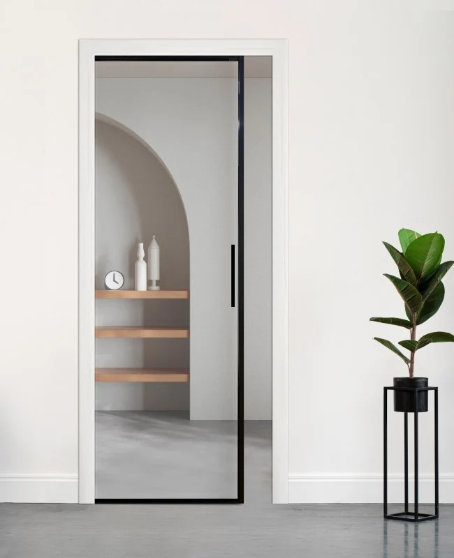 Clear Glass Cavity Door Set (ECA-BDS10C)