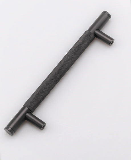 Black Knurled Door Handle (KHB-275S)