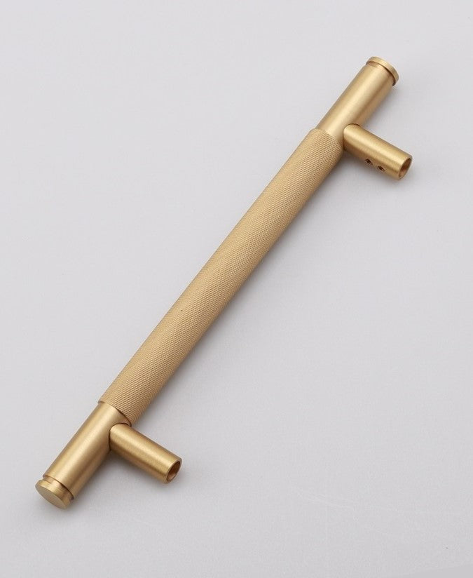 Brass Knurled Door Handle (KHG-275S)
