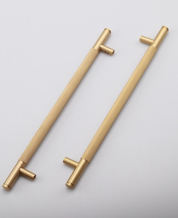 Brass Knurled Door Handle (KHG-450D)