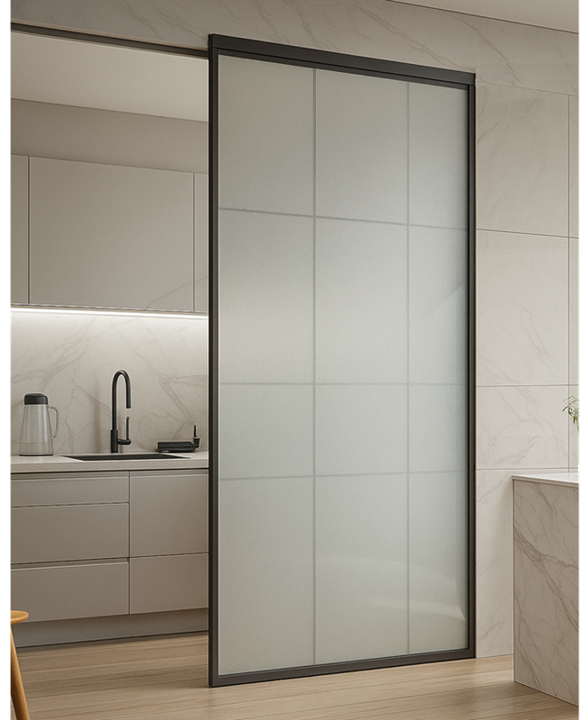 Concealed Glass Doors Frosted Glass (MGD10F)