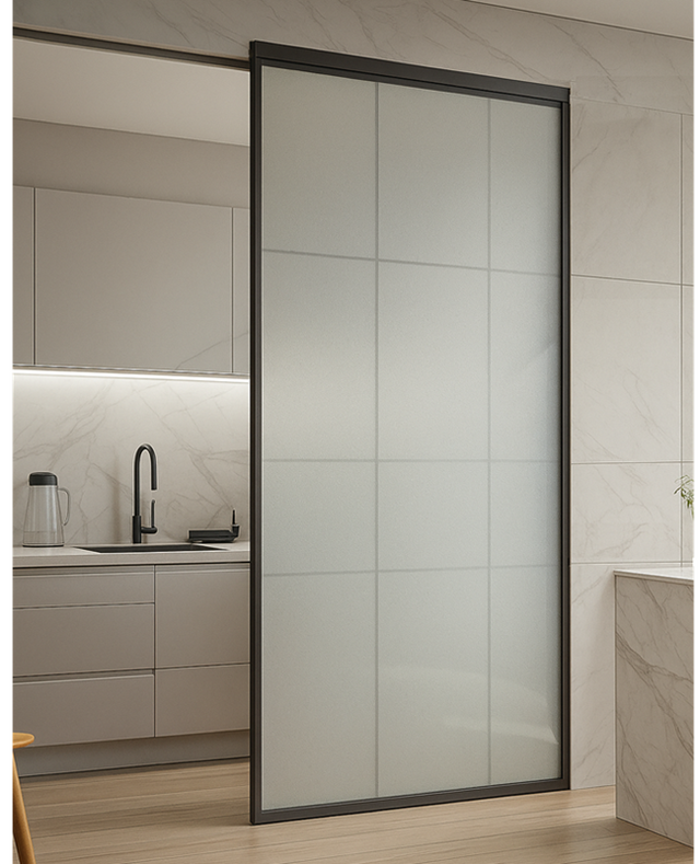 Concealed Glass Doors Frosted Glass (MGD10F)