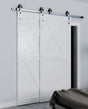 Single Track Bypass Barn Door Hardware(Stainless steel)
