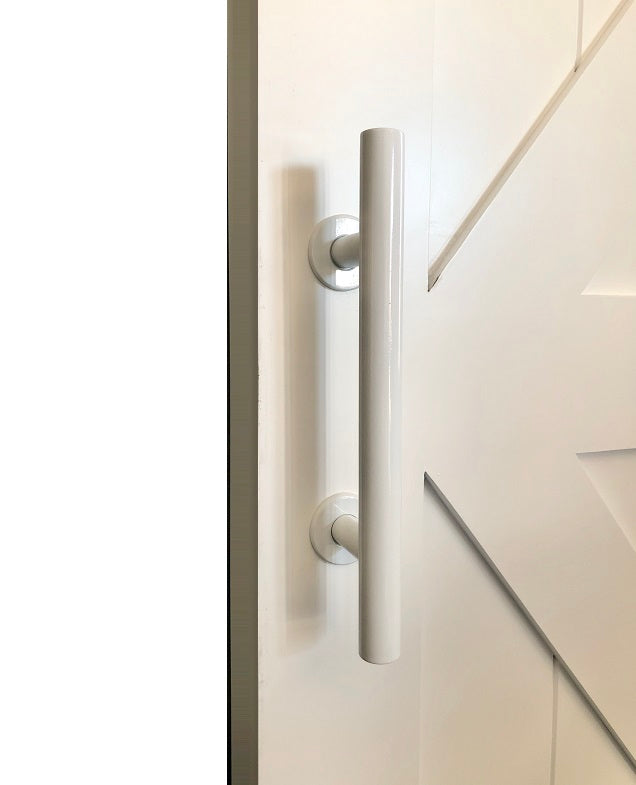 White Barn Door Handle W-S1W