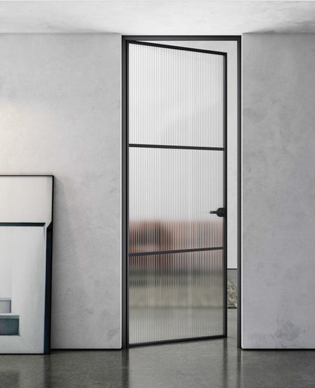 Reeded Glass French door