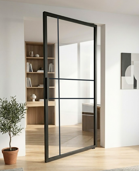 Offset Pivot Glass Door