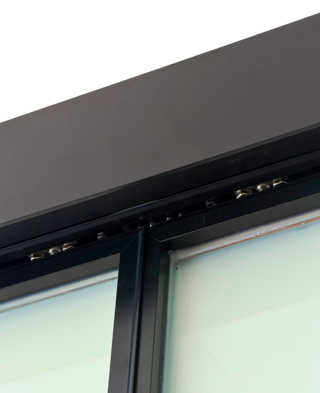 Slimline Sliding Glass Door Double Doors 3 Panels Glass(Slimline-2D2F17C)