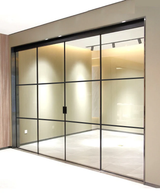 Slimline Sliding Glass Door Double Doors 3 Panels Glass(Slimline-2D2F17C)