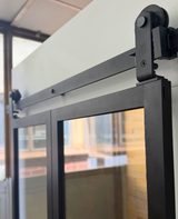 Clear Glass Bifold Barn Door (BDSBF17C)