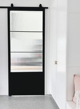 Reeded Glass French Barn Door (BDS12R)