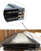 Reeded Glass Bifold Barn Door (BDSBF17R)