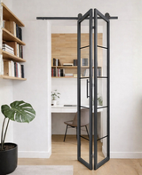 Clear Glass Bifold Barn Door (BDSBF18C)