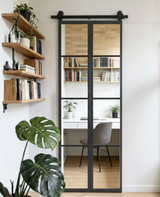 Clear Glass Bifold Barn Door (BDSBF18C)