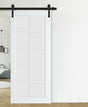 Painted French Barn Door with Clear glass BDWG10