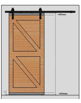 Barn door Heightening hardware （BDUP）