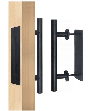 Black Barn Door Handle WS1B