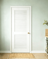 White Primed Louvred Hinged Door(LD03)