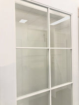 Painted French Barn Door with Clear glass BDWG10