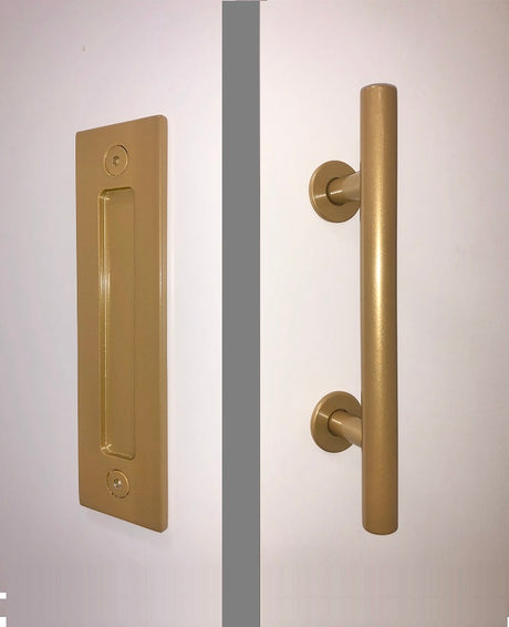 Golden Barn Door Handle W-S1Gold