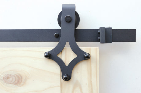 Plum Flower Side Mount No Joint Sliding Barn Door Hardware(B03)