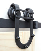 Horseshoe Side Mount No Joint Sliding Barn Door Hardware(B04)
