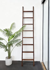 Library Ladder SolidWood Ladder Brown Stain(LD-BRH Brown)