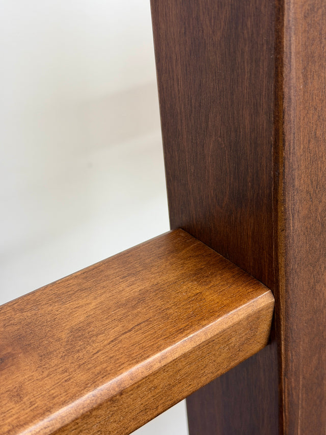 Library Ladder SolidWood Ladder Brown Stain(LD-BRH Brown)